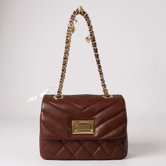 Aldo Burgundy Quilted Chain Bag NWT - Picture 2 of 6